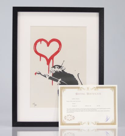 BANKSY (né en 1974), d'après Rat Heart Epreuve...