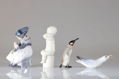 Royal Copenhague lot de 4 porcelaines diverses
Poids:...