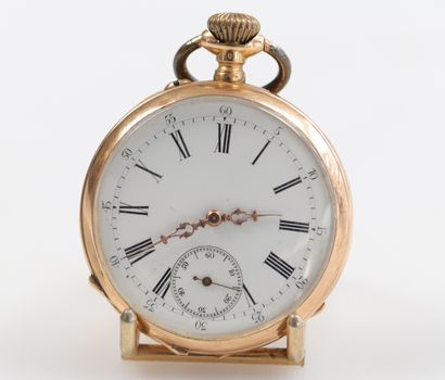Montre chrono à gousset en or jaune
Poids:...