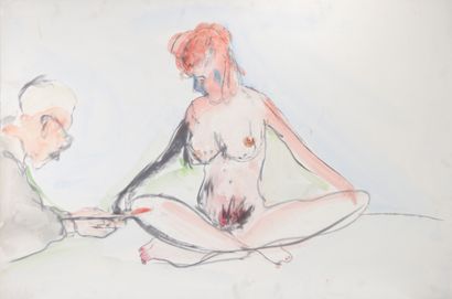 Serge KANTOROWICZ (1942) imposante aquarelle...