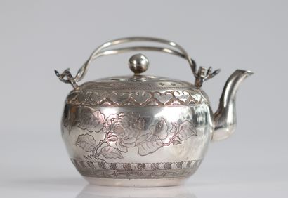 Chine théière et tasse en argent
Poids: 390...