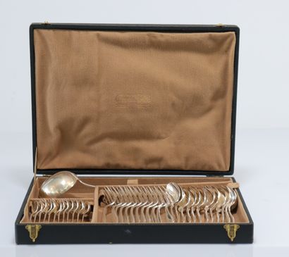 Ménagère Albatros de Chistofle. 37 pièces....