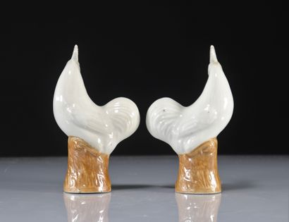 Pair of Chinese porcelain roosters
Weight:...