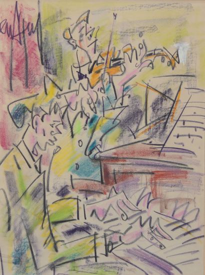 GEN PAUL (1895-1975) crayon «Musical duo»
Weight:...