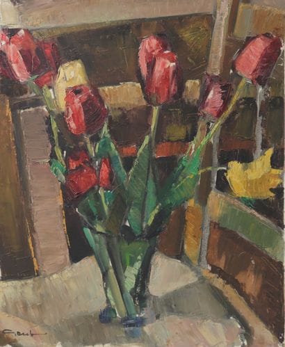 Huile sur toile signée (Dub?) nature morte
Poids:...