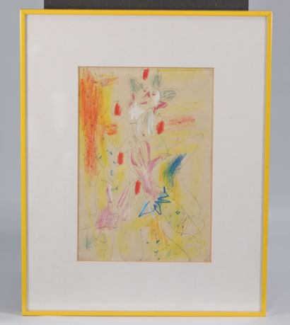 GEN PAUL (1895-1975) crayolor «Clown juggler»
Weight:...