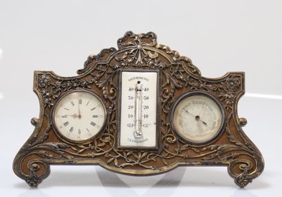 Silver Louis XV thermometer alarm clock
Weight:...
