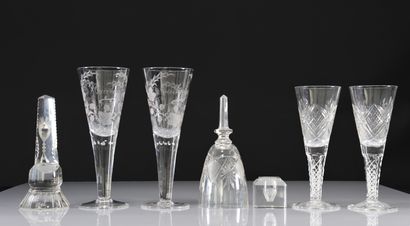 Val Saint Lambert lot of glasses and various...