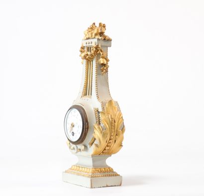 Louis XVI style wooden clock. Nineteenth...