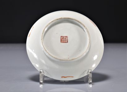 Chinese porcelain plate with tobacco flower...