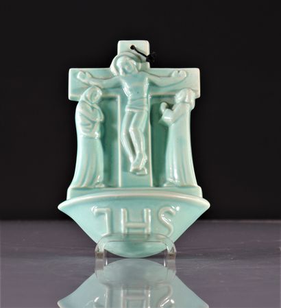 V&B. Stoup with crucifixion representations....