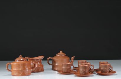 Chinese tea service (15 pieces) early 20th...
