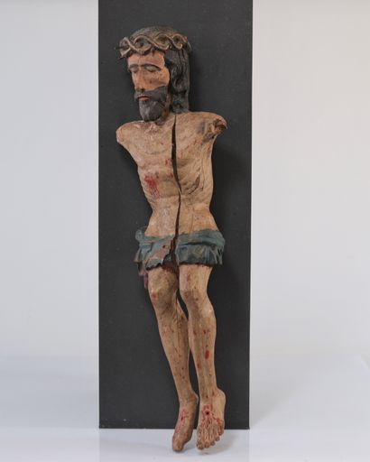 Corps de Christ en bois polychrome XVIIIème
Poids:...