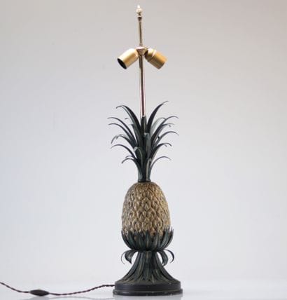 Lampe ananas en bronze polychrome
Poids:...