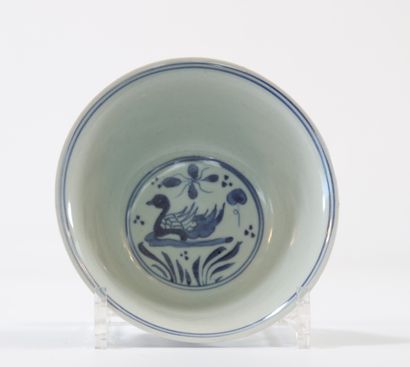China porcelain bowl white blue mark under...