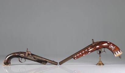 Lot of 2 old 18/19th pistols
Weight: 1.40...