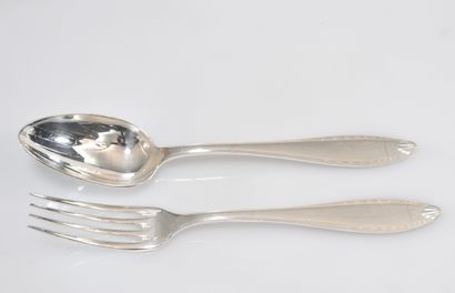 Ménagère Albatros de Chistofle. 37 pièces....