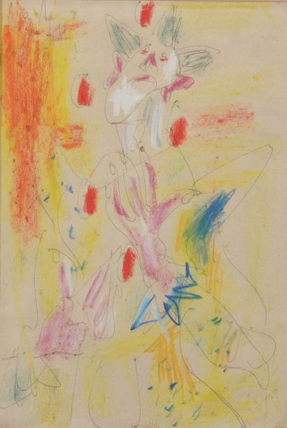 GEN PAUL (1895-1975) crayolor «Clown juggler»
Weight:...