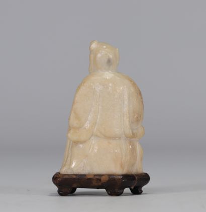 China, small stone statue of Shou-lao, Qing...