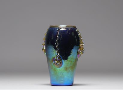 Iridescent vase in the Loetz style circa...