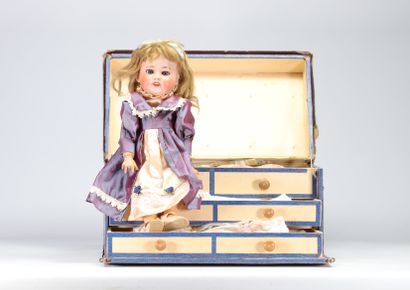 SFBJ n°3 doll, porcelain head, papier-mache...