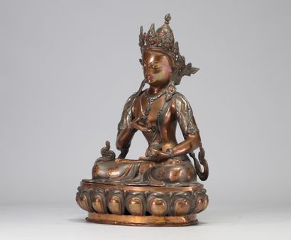 Bodhisattva statue in bronze and brass.
Weight:...