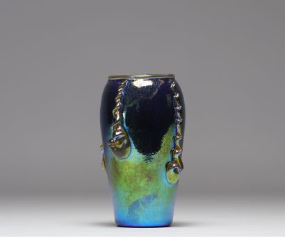 Iridescent vase in the Loetz style circa...