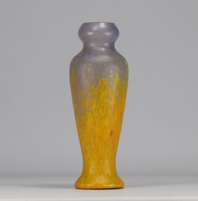 Charles LEGRAS, Art Nouveau vase with enameled...