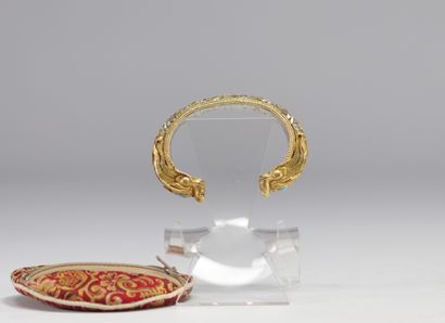 China, 9k gold, silver and turquoise 