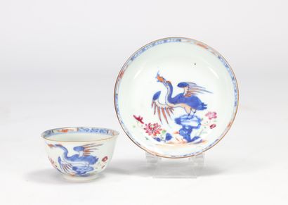 Chinese porcelain bowl and plate with phoenix...