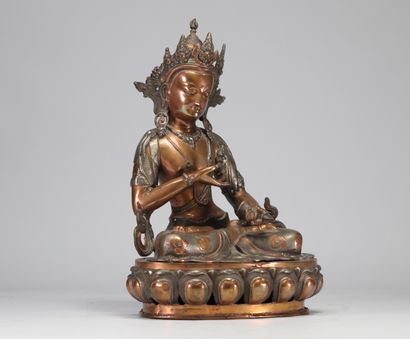 Bodhisattva statue in bronze and brass.
Weight:...