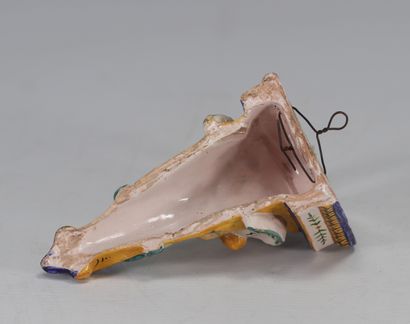 Miniature wall sconce in glazed stoneware,...