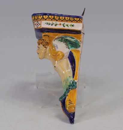 Miniature wall sconce in glazed stoneware,...