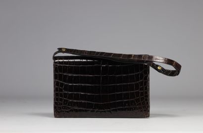 Christian DIOR, sac en crocodile de couleur...