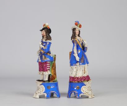 Porcelaine de Paris démontrant un couple...