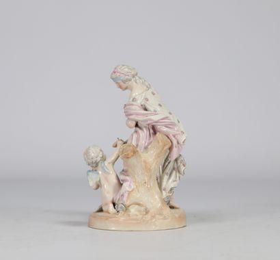 Sculpture en porcelaine de Sanson démontrant...
