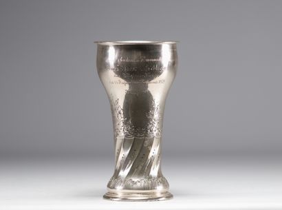 A.ROESNER, coupe en argent massif dédicacée...