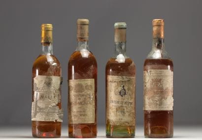 Lot 4 bouteilles Sauternes: Château Filhot...