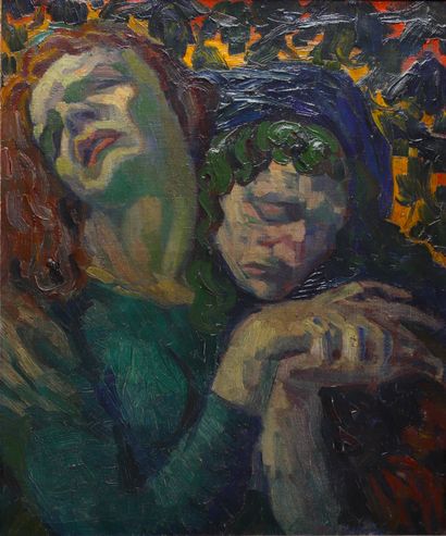 Huile sur toile intitulée au dos 