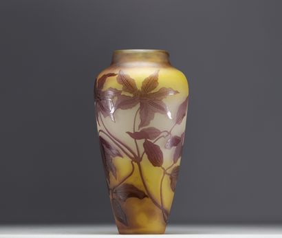 Émile GALLÉ (1846-1904) - Grand vase aux...