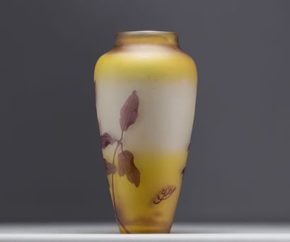 Émile GALLÉ (1846-1904) - Grand vase aux...