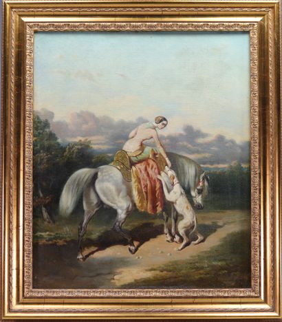 Alfred de DREUX (1810-1860) Huile sur toile...
