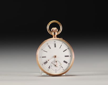 Montre de gousset en or jaune 18K 750°/°°,...