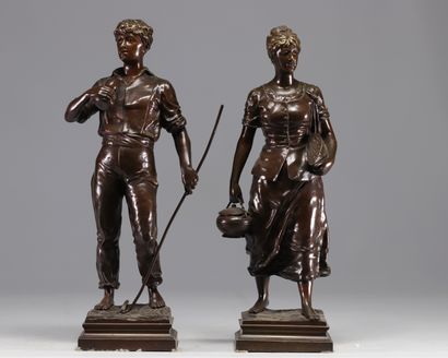 Jean GARNIER (1853-1910) paire de sculptures...