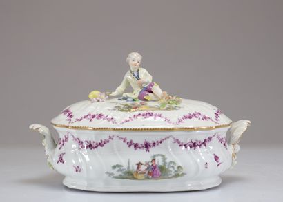 Meissen paire de légumiers en porcelaineà...