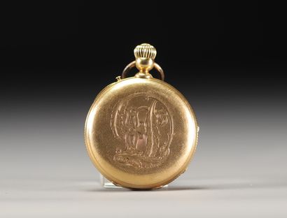 Montre de gousset en or jaune 18K 750°/°°,...