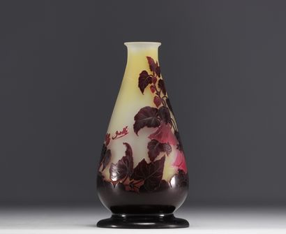 Émile GALLÉ - Pied de lampe en verre multicouche...