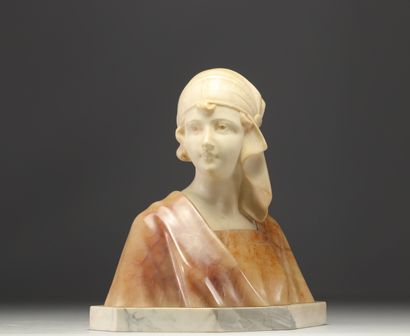 P. FATTORINI - Buste de jeune femme, sculpture...