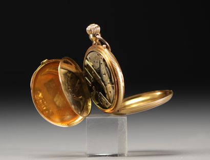 Montre de gousset en or jaune 18K 750°/°°,...