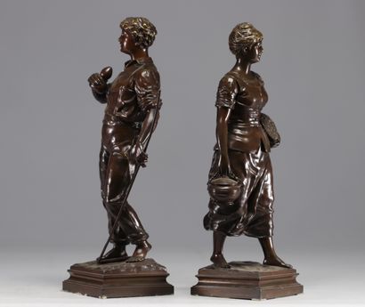 Jean GARNIER (1853-1910) paire de sculptures...